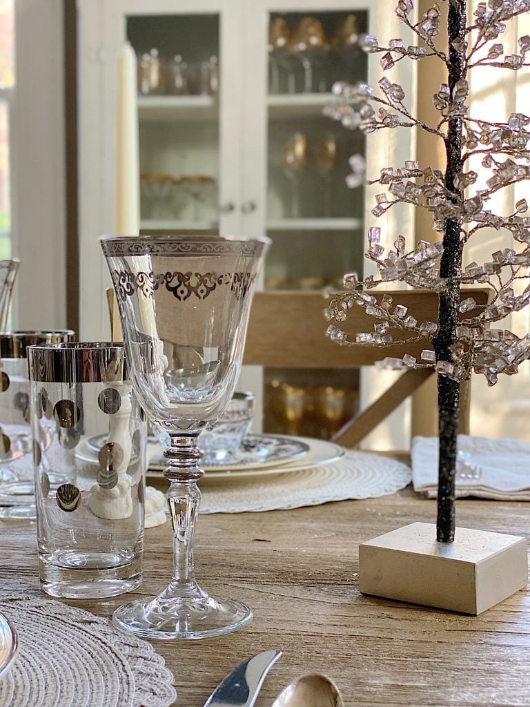 Table with Silver Decor