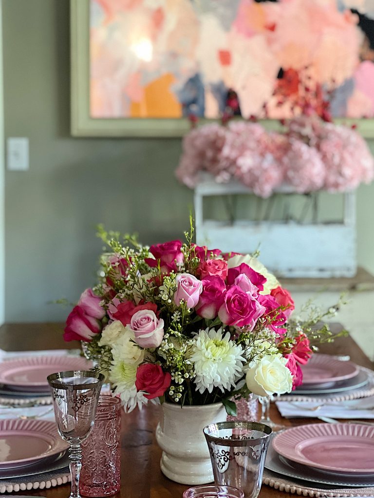 Valentine Pink Decor Family Room Ideas
