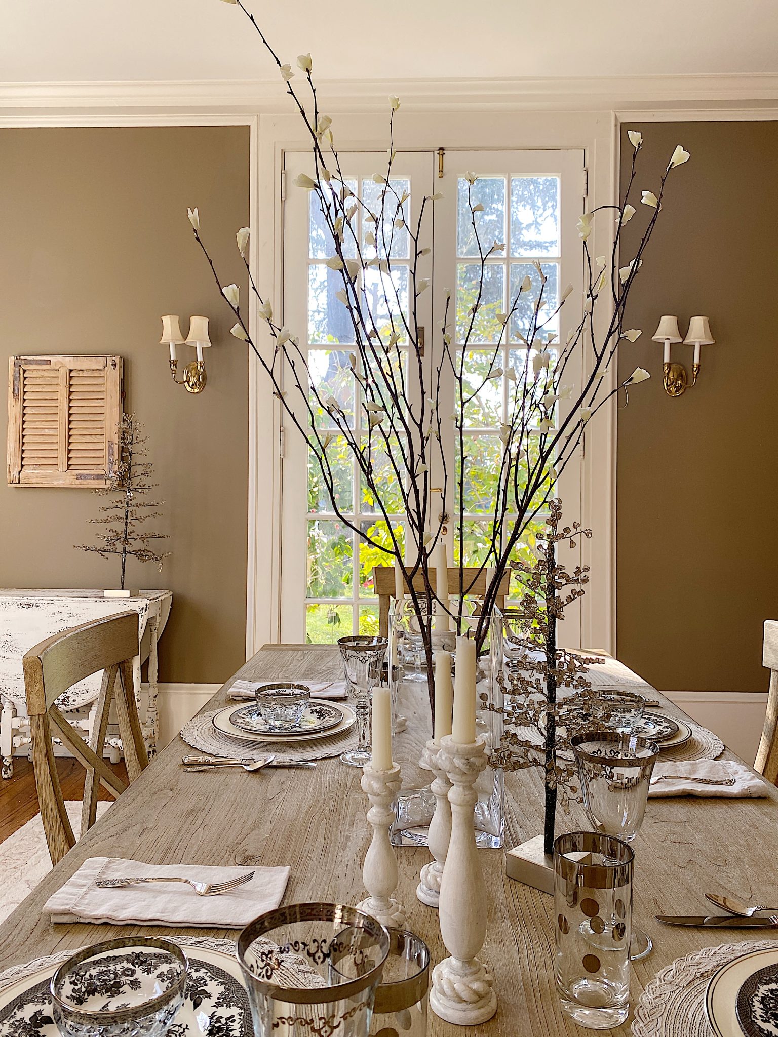 White Cherry Blossom Stems