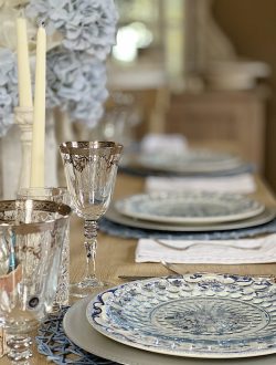 Winter Inspired Farmhouse Dining Table for Eight