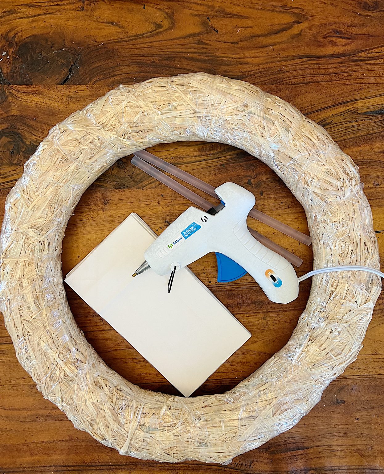 Materials to Make a White Wreath