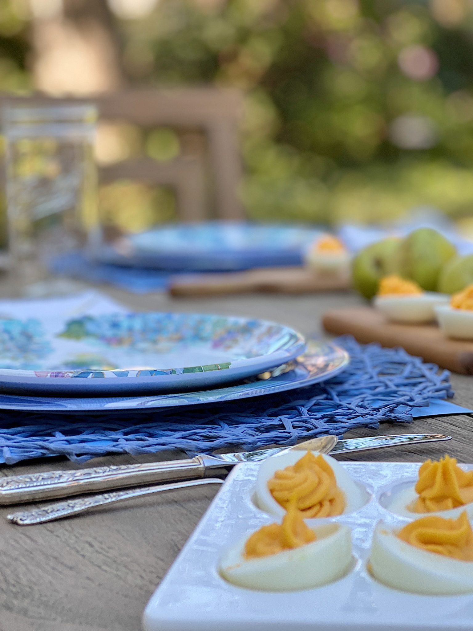 Spring Lunch and deviled Eggs