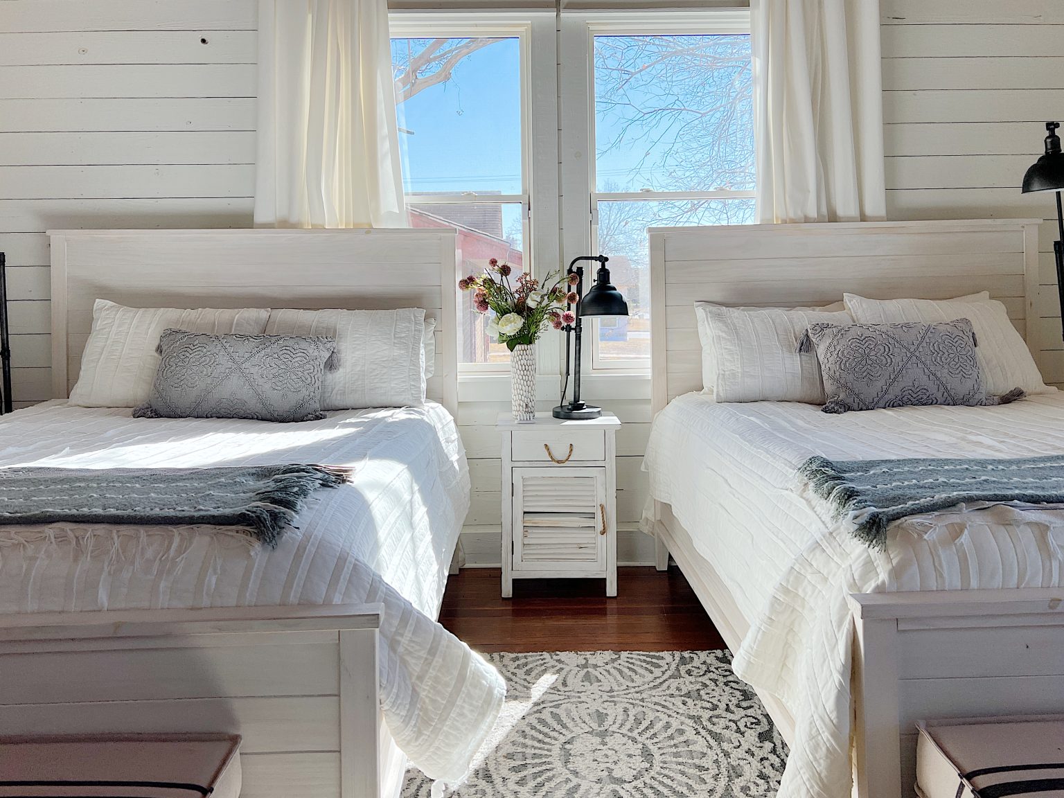 The Front Bedroom in our Airbnb Waco Home