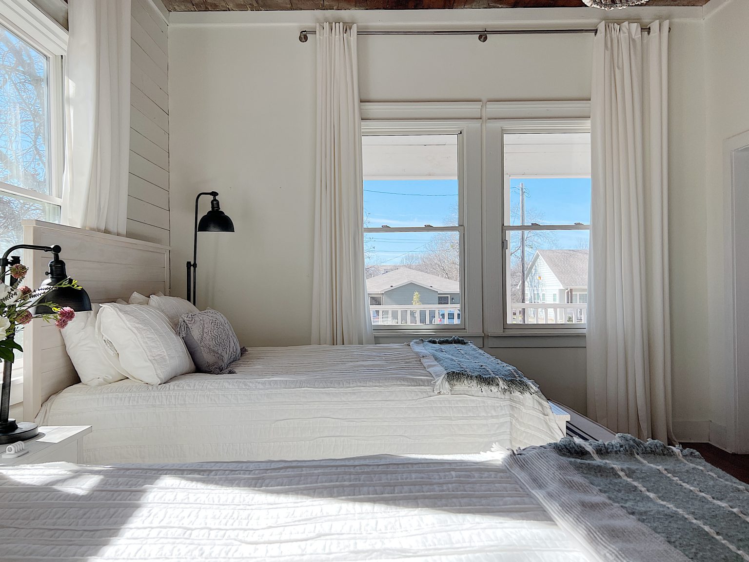 The Front Bedroom in our Airbnb Waco Home
