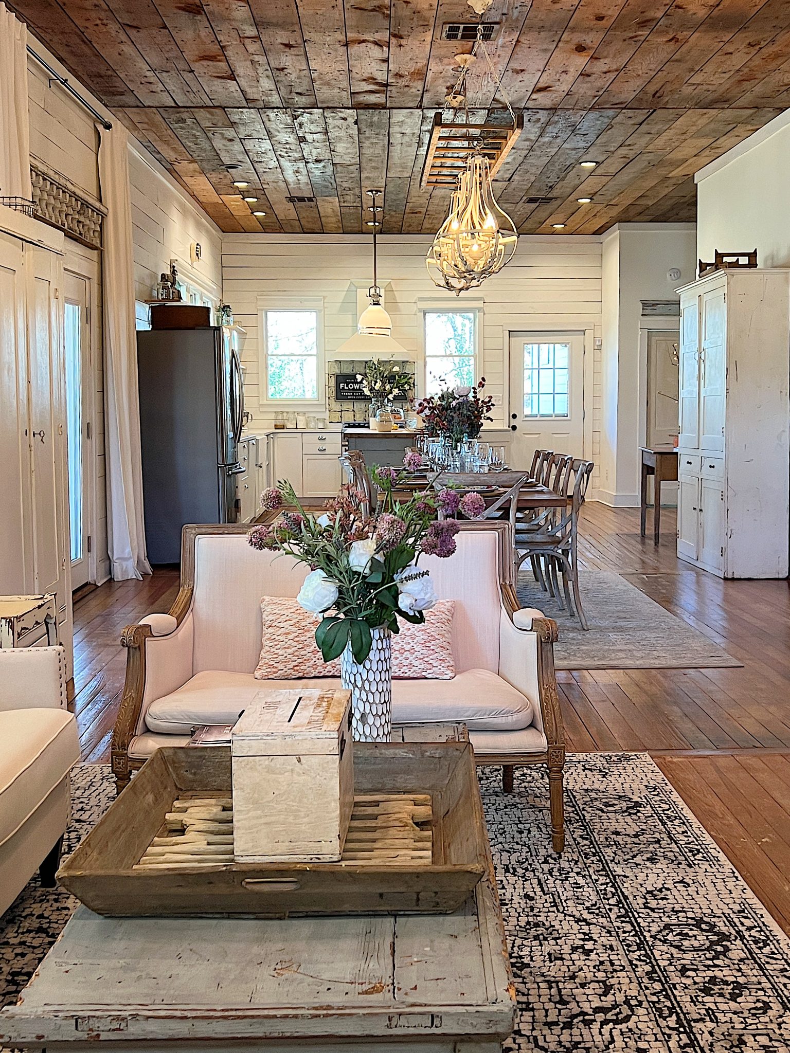 Waco Spring House Tour Living, Dining and Kitchen