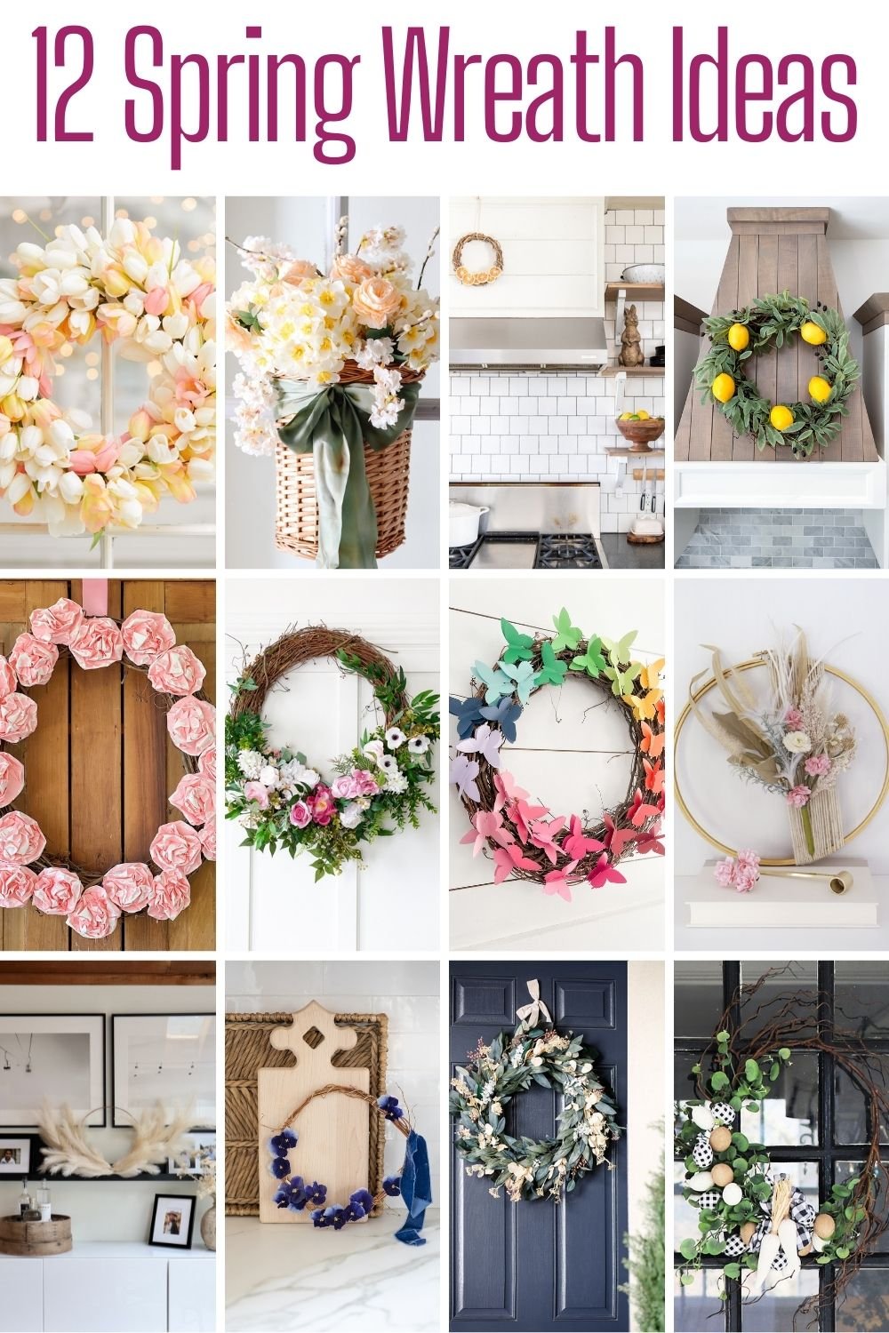 Wait. What? It's true. You can make a spring wreath for your home from a small lunch bag. And you can make it any color.