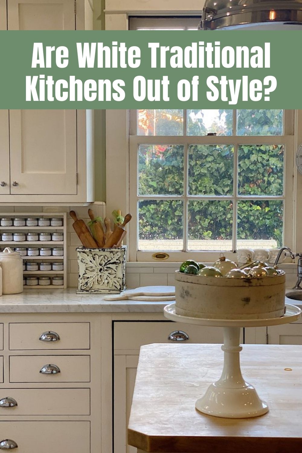 Recently, I read that Farmhouse White Kitchen Cabinets have gone out of style. In fact, white traditional kitchens are out.