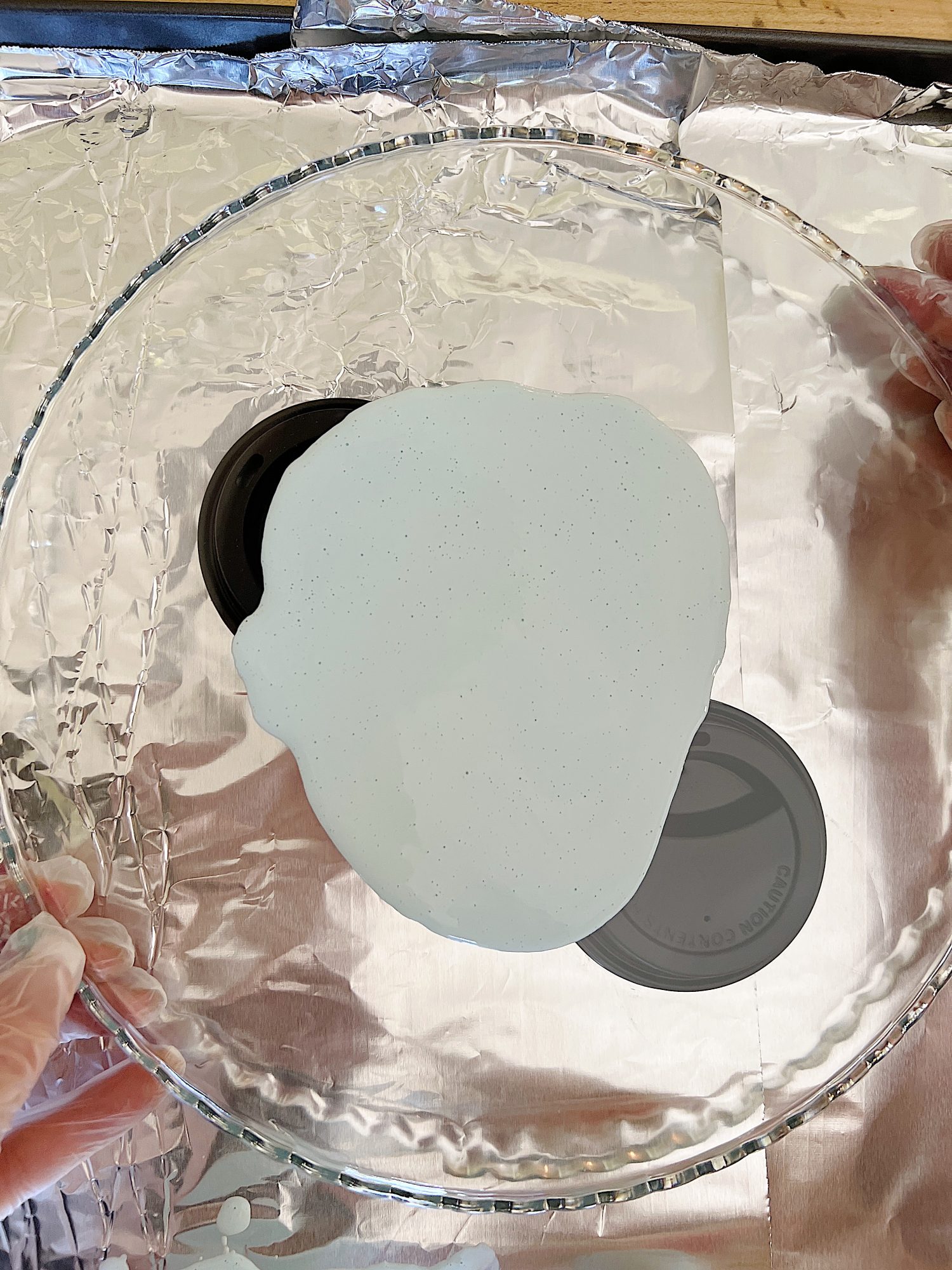 Coloring the Glass Cake Stand