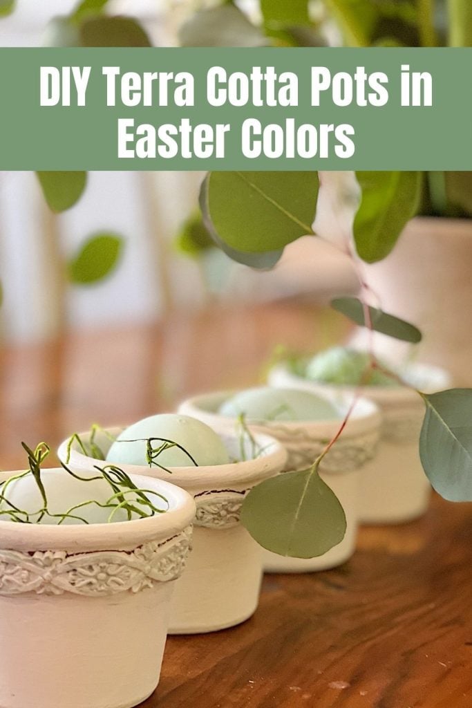 DIY Terra Cotta Pots in Easter Colors