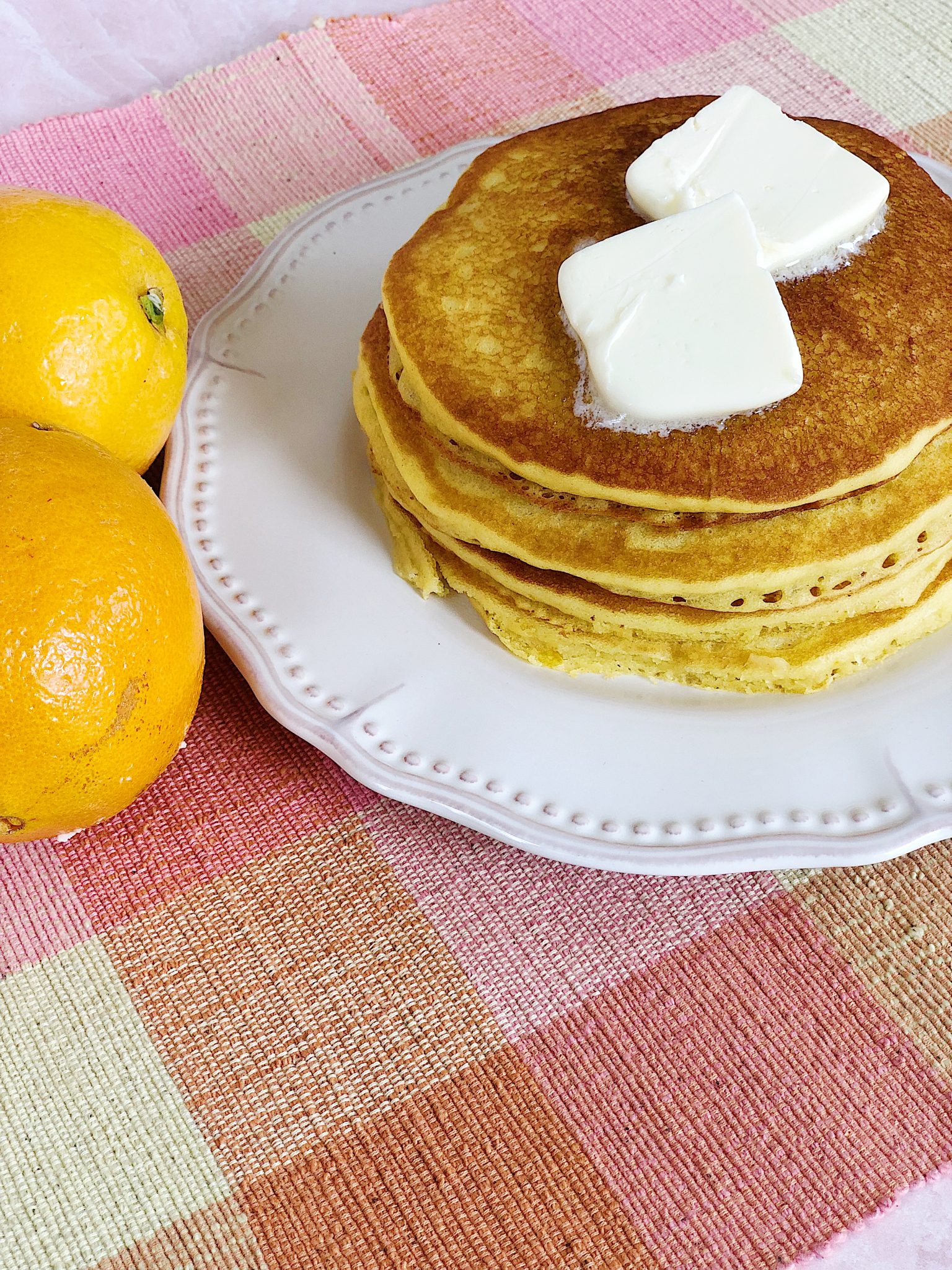 Dairy Free Orange Juice Pancakes