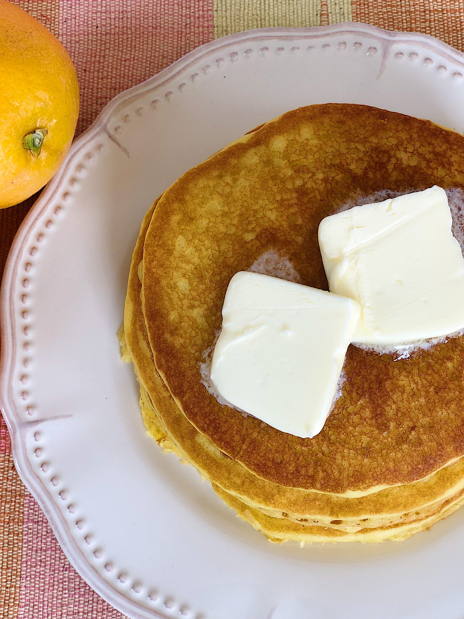 Dairy Free Orange Juice Pancakes