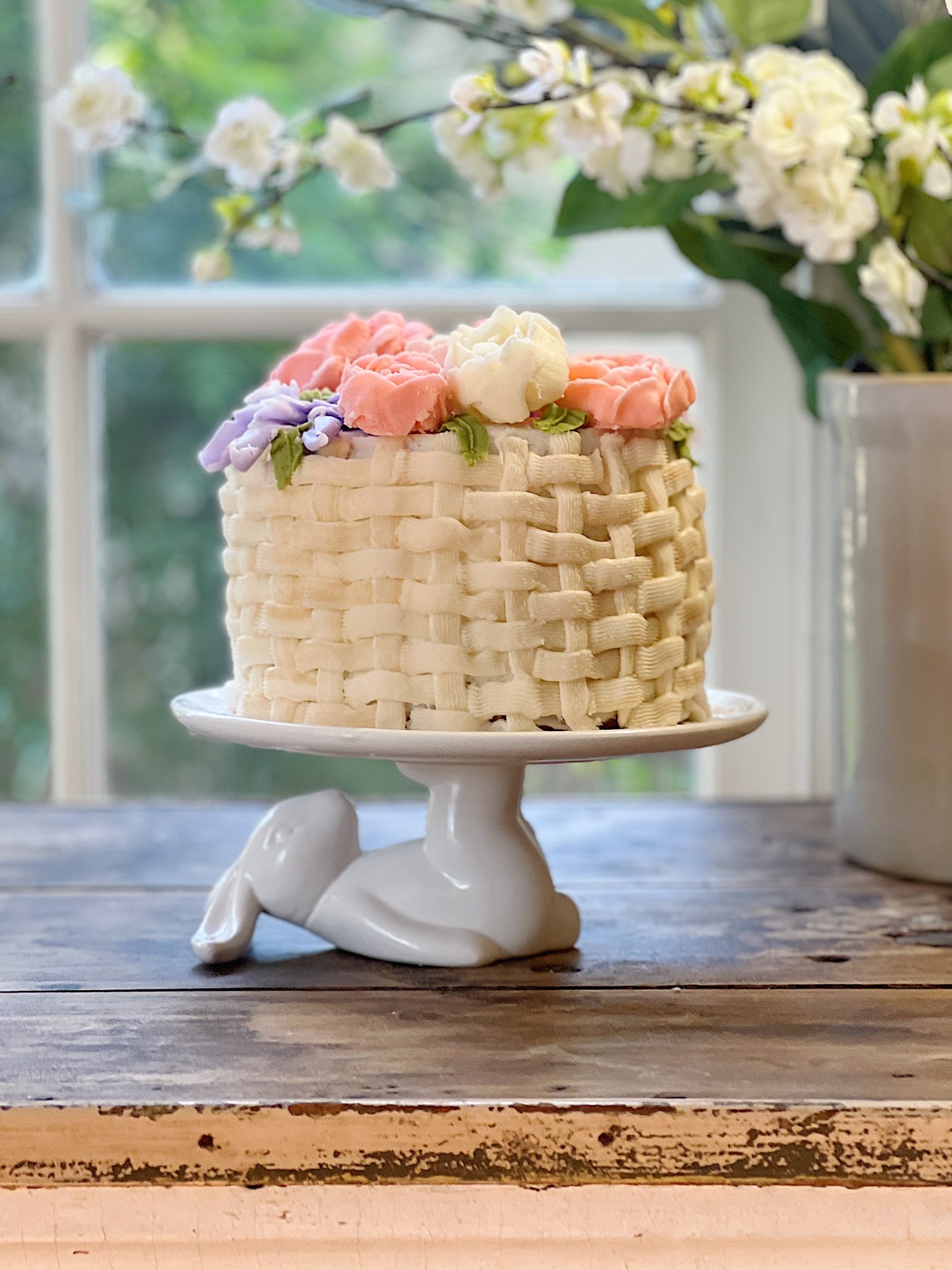 Easter Basket Flower Cake