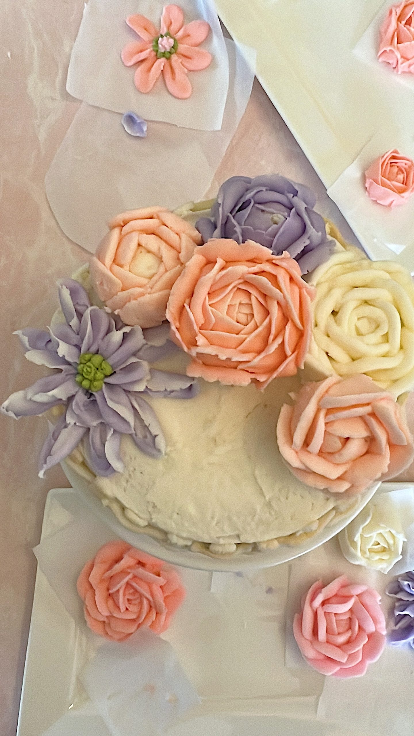 Easter Basket Flower Cake