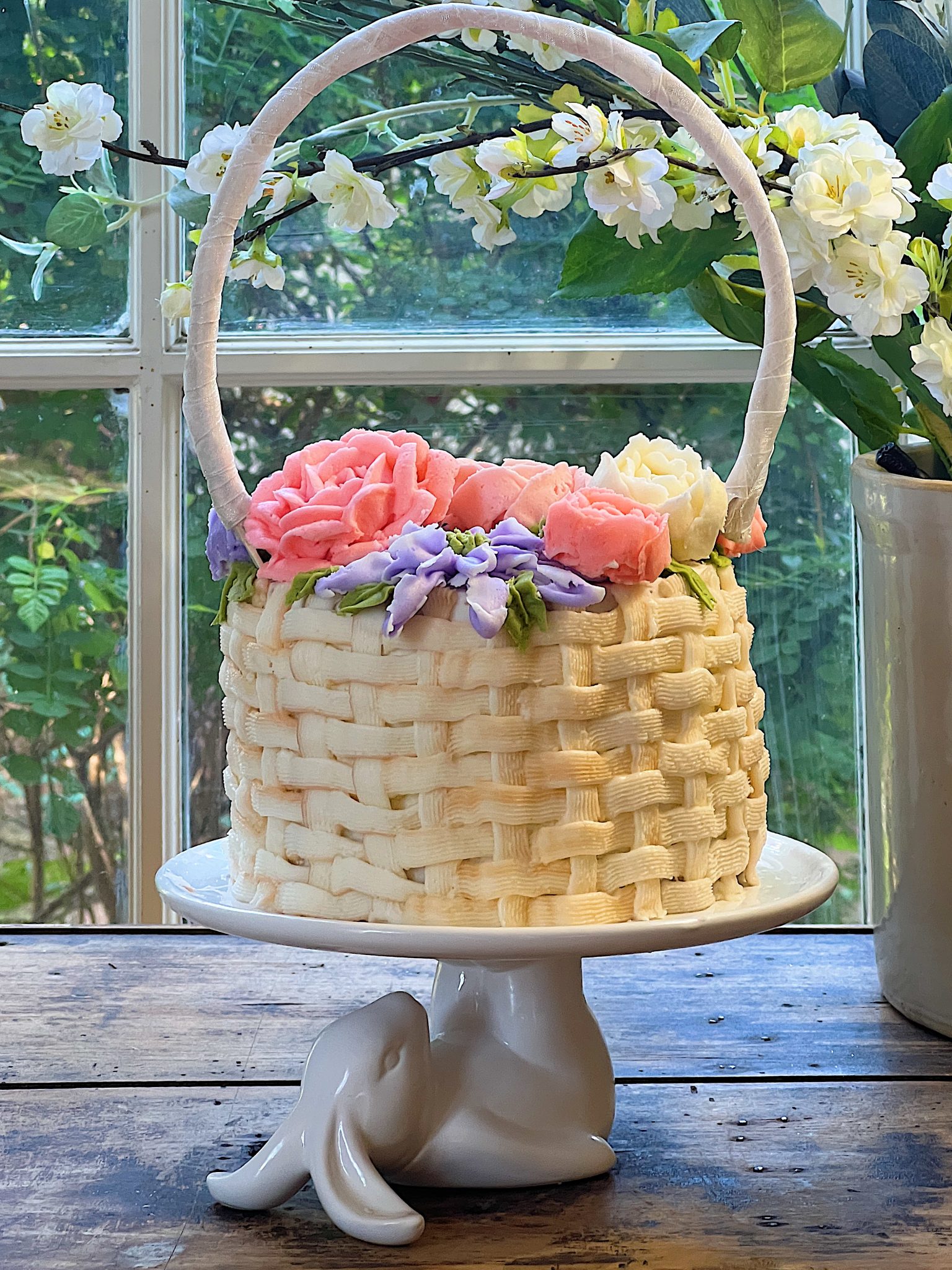 Easter Basket Flower Cake