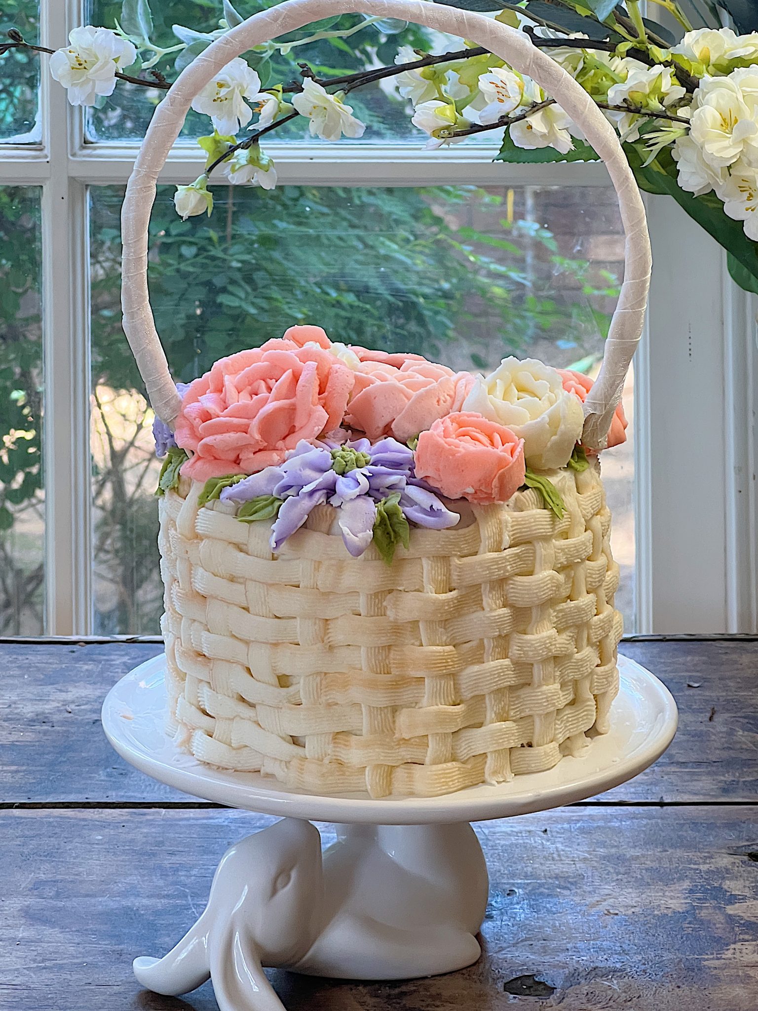 Easter Basket Flower Cake