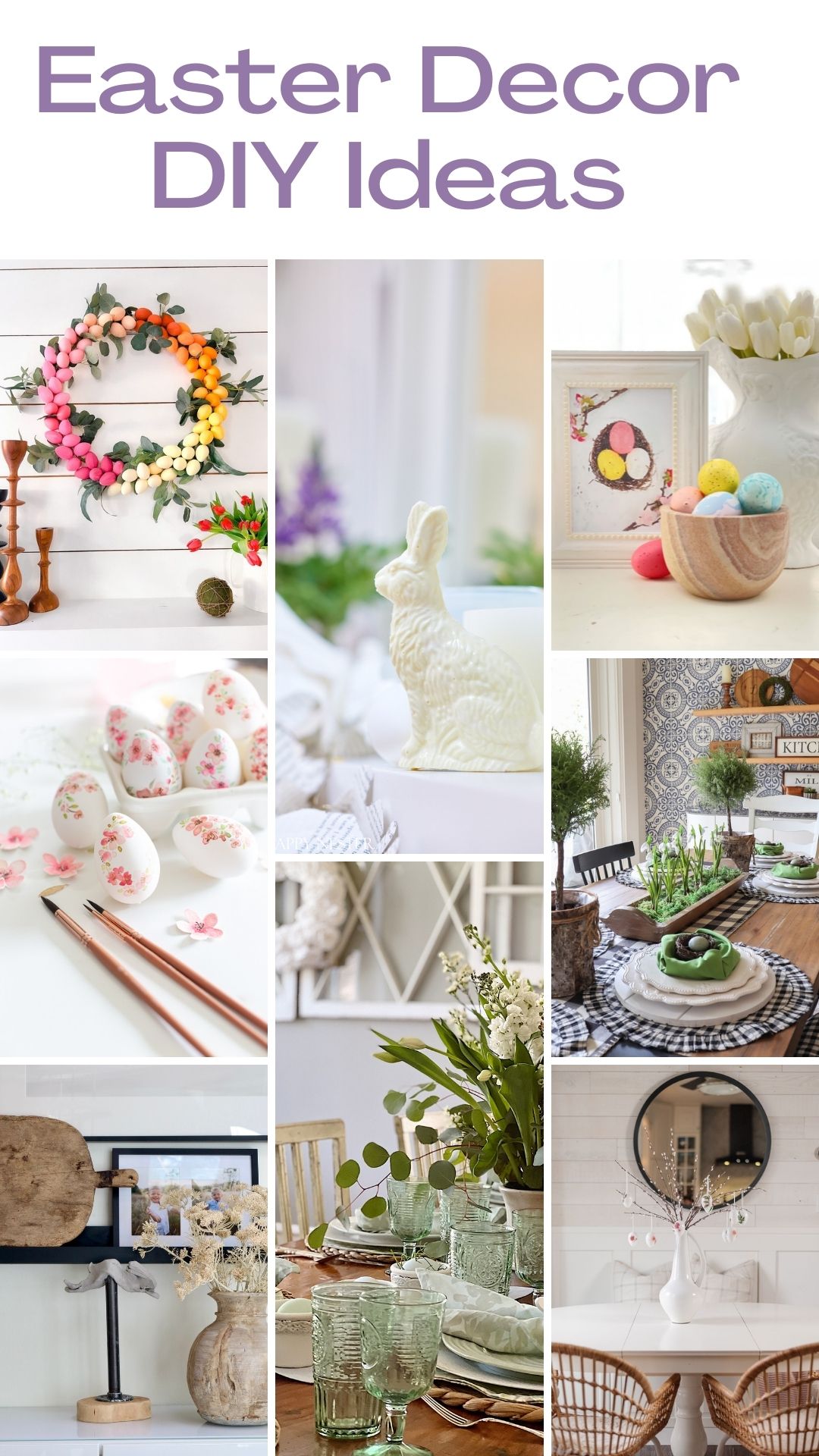 I created a table with Easter decor using decorative napkins, small egg pots, and a beautiful floral arrangement.