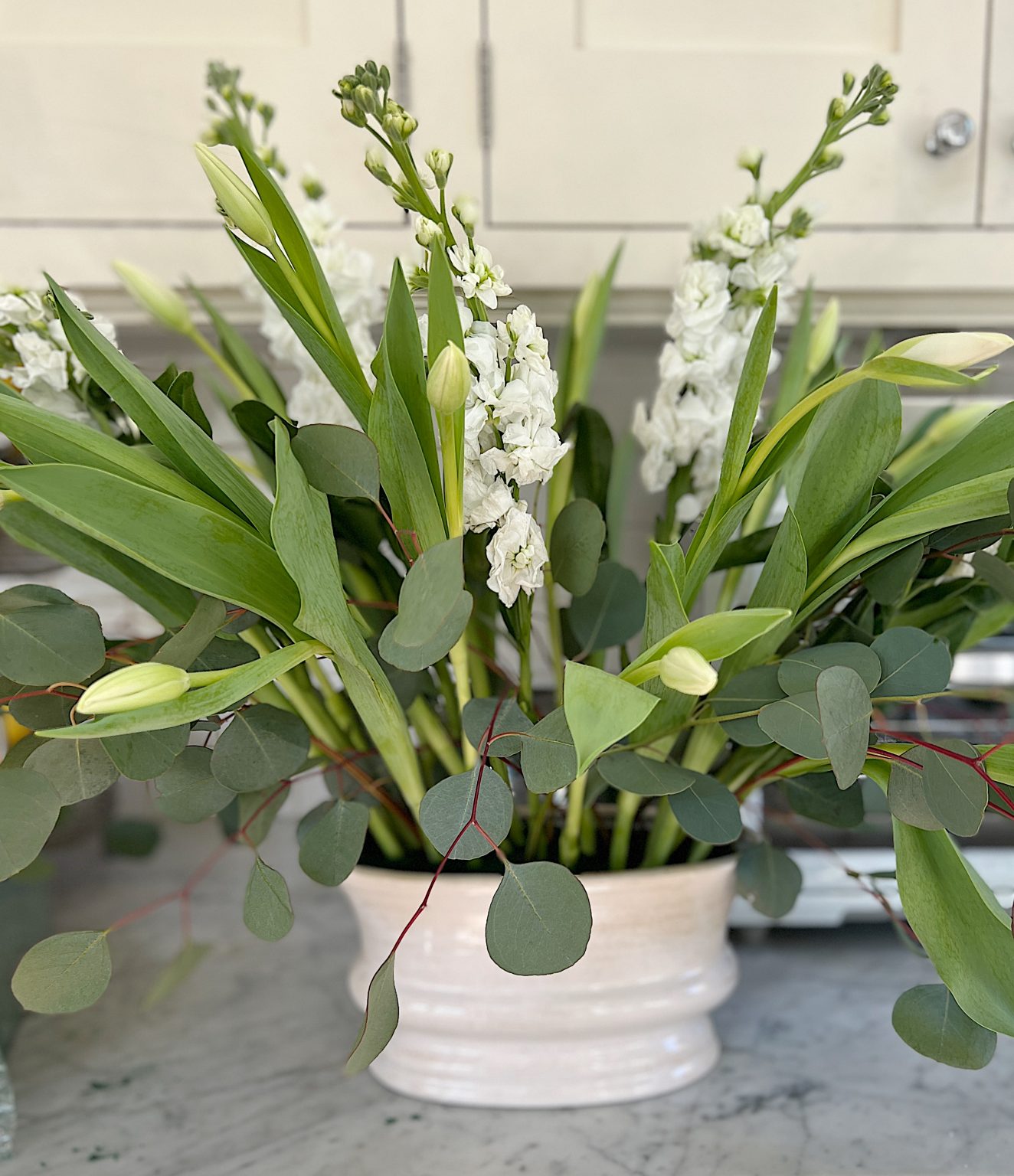 Easter Decor Table Arrangement