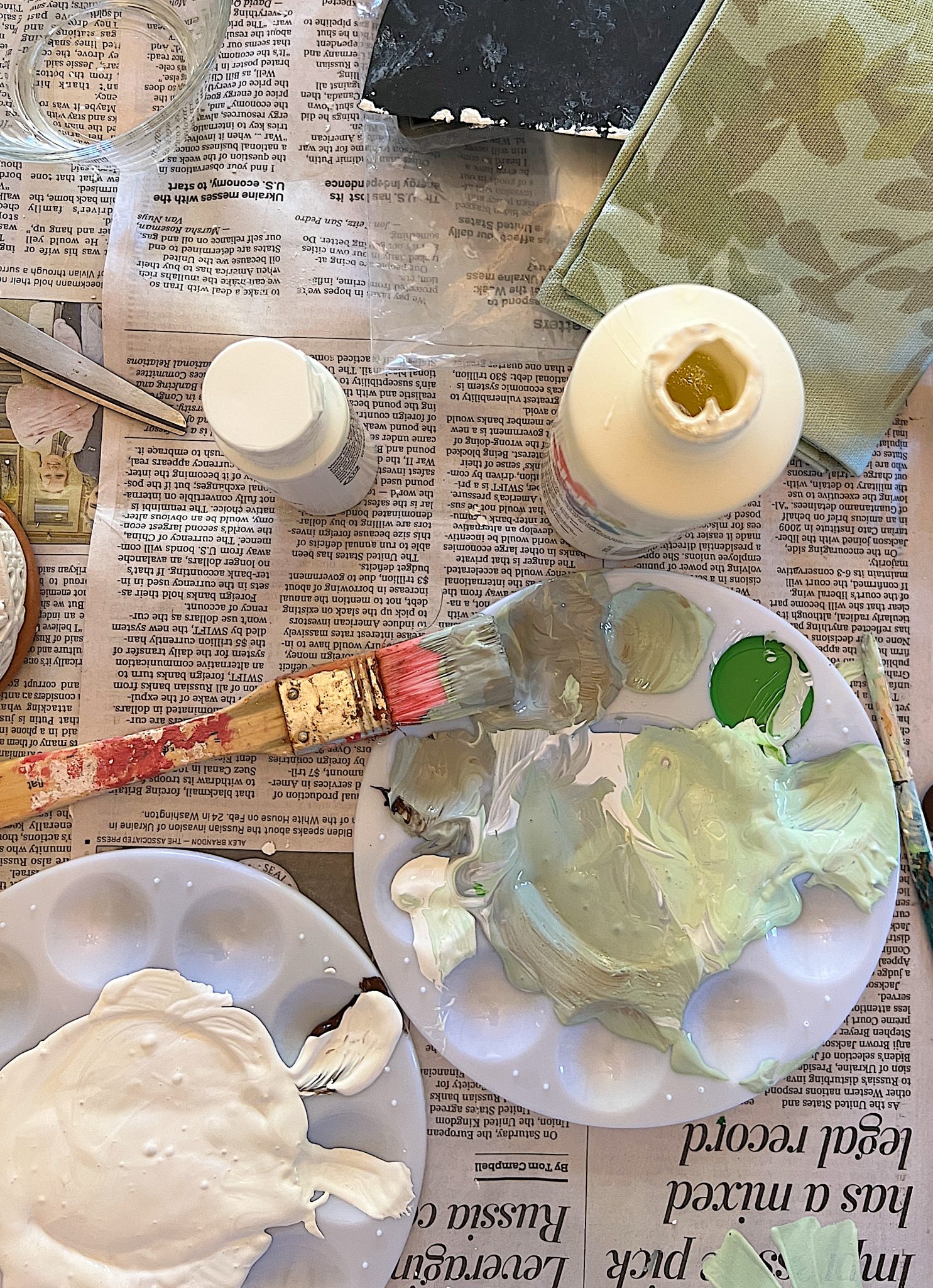 Mixing Paint to Paint Terra Cotta Pots