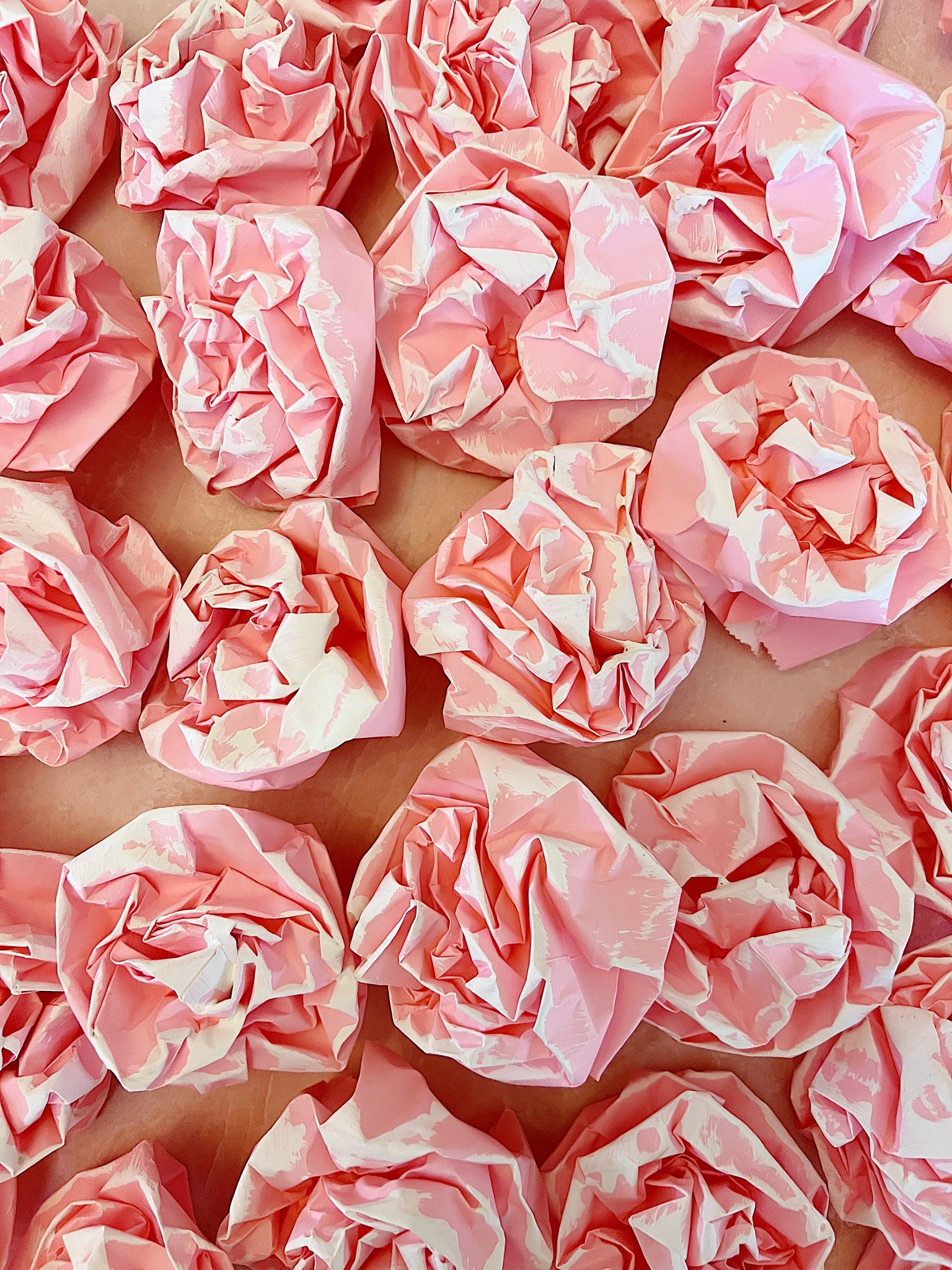 Painted Paper Bag Roses