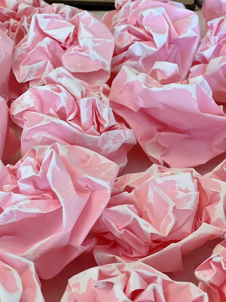 Painted Paper Bag Roses