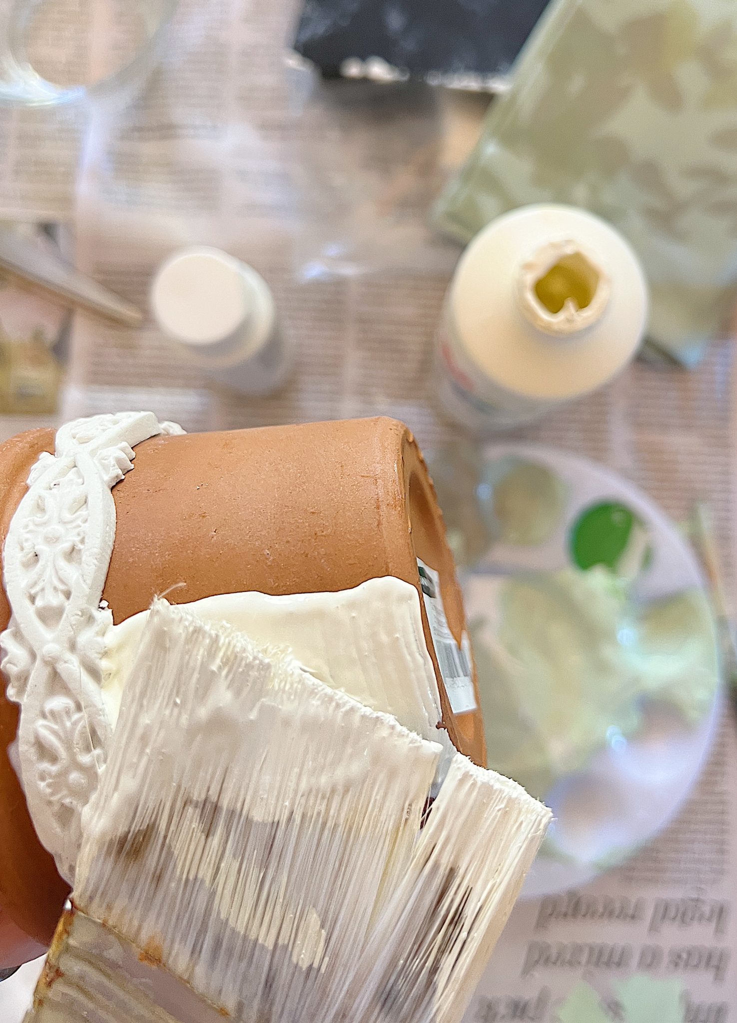 Painting the Terra Cotta Pots