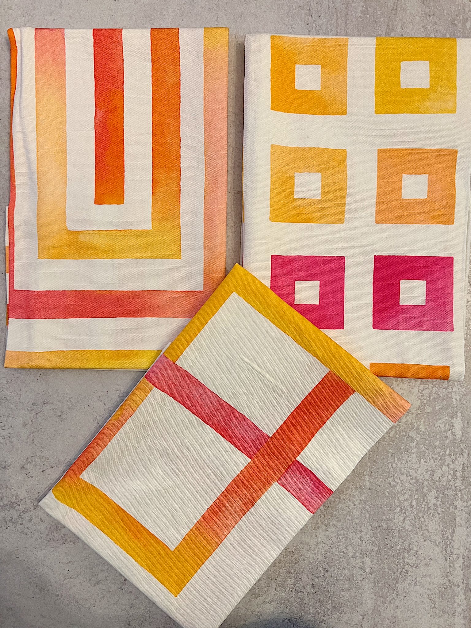 Pink and Orange Napkins