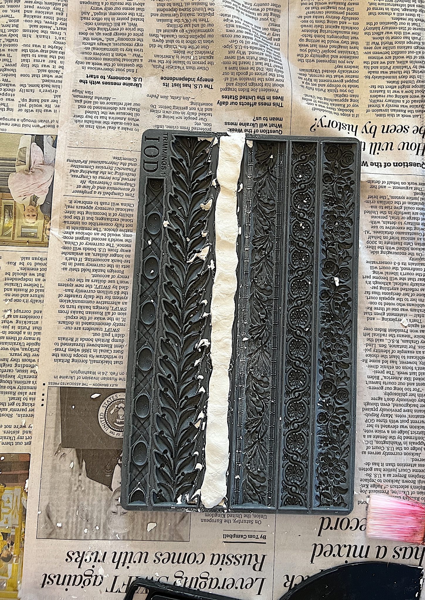 Pressing the clay in to the Mold for Terra Cotta Pots