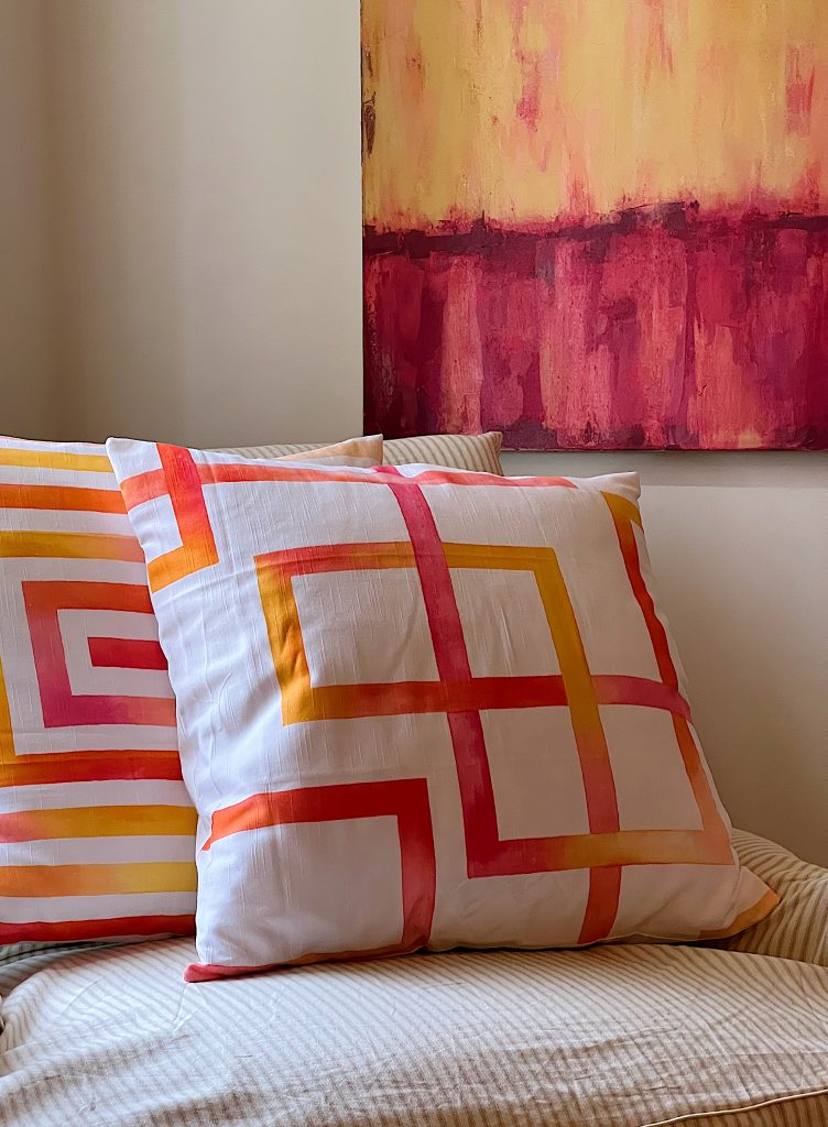 Square Pillow Covers DIY Made From Napkins