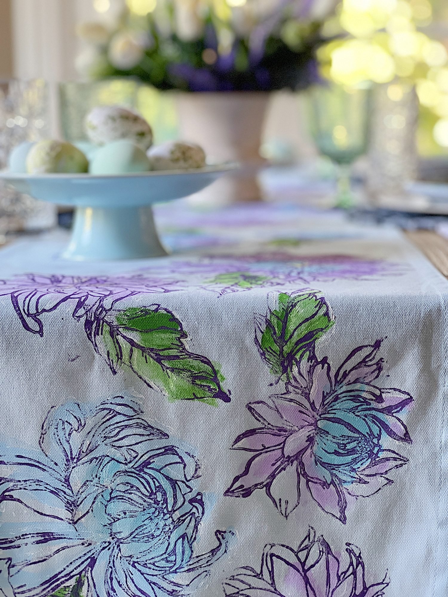 Easter Table Runner DIY - MY 100 YEAR OLD HOME