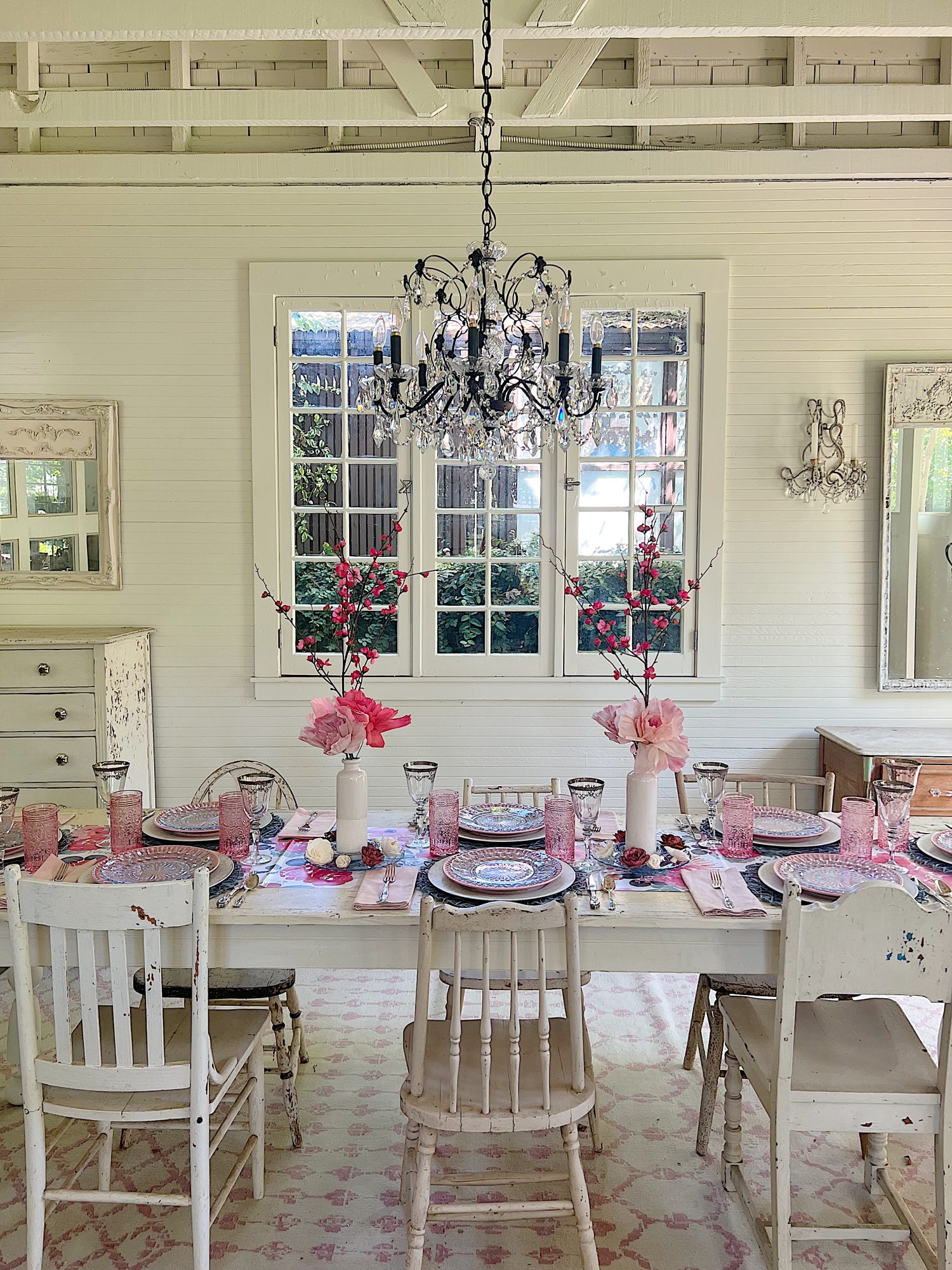 Easy DIY Spring Wallpaper Table Runner