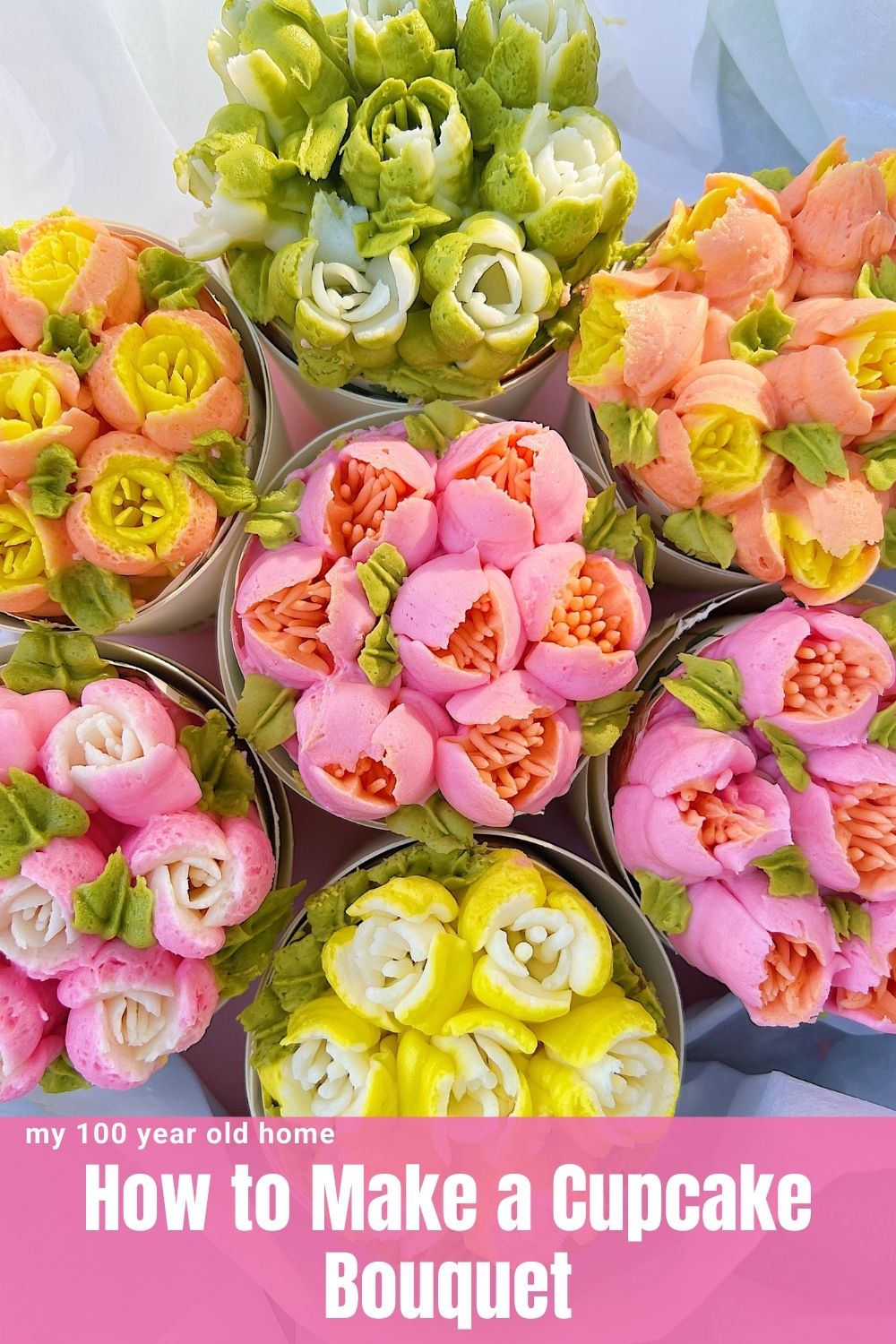 Is there anything more delightful than a bouquet of fresh flowers? Perhaps, if it were a delicious cupcake bouquet instead!