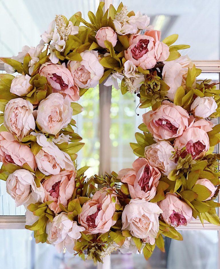 How to Make a Peony Floral Wreath