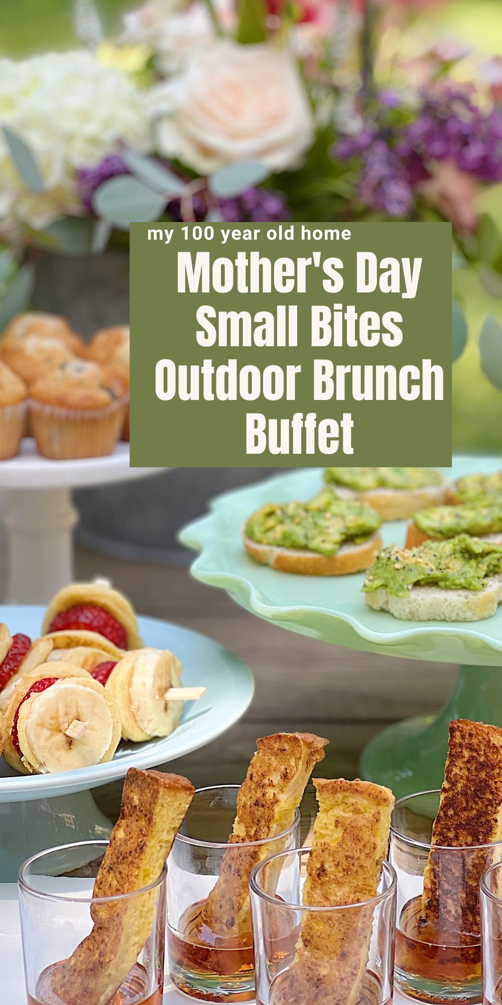 Mother's Day Brunch Buffet has always been a tradition. Today I am sharing some fun recipes for a small bites outdoor brunch buffet!