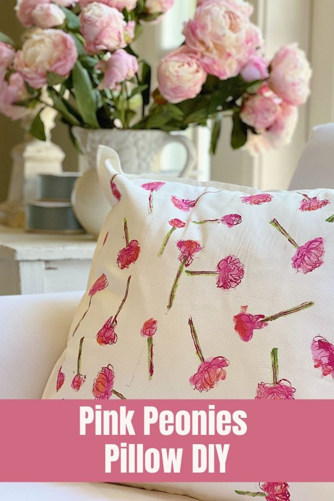Pink Peonies Pillow DIY