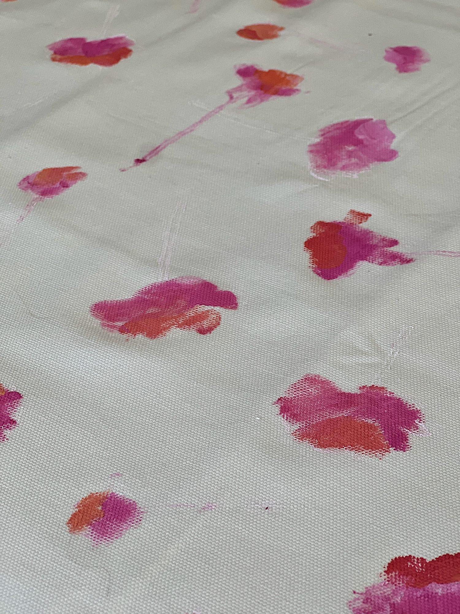 Pink Peonies Pillow DIY Painting Flowers
