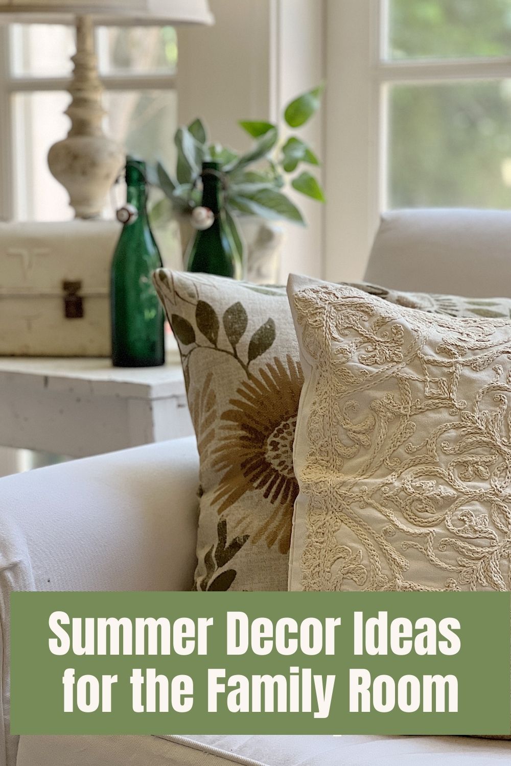 I have refreshed my entire home for summer and today I am sharing some summer decor ideas for the Family Room.