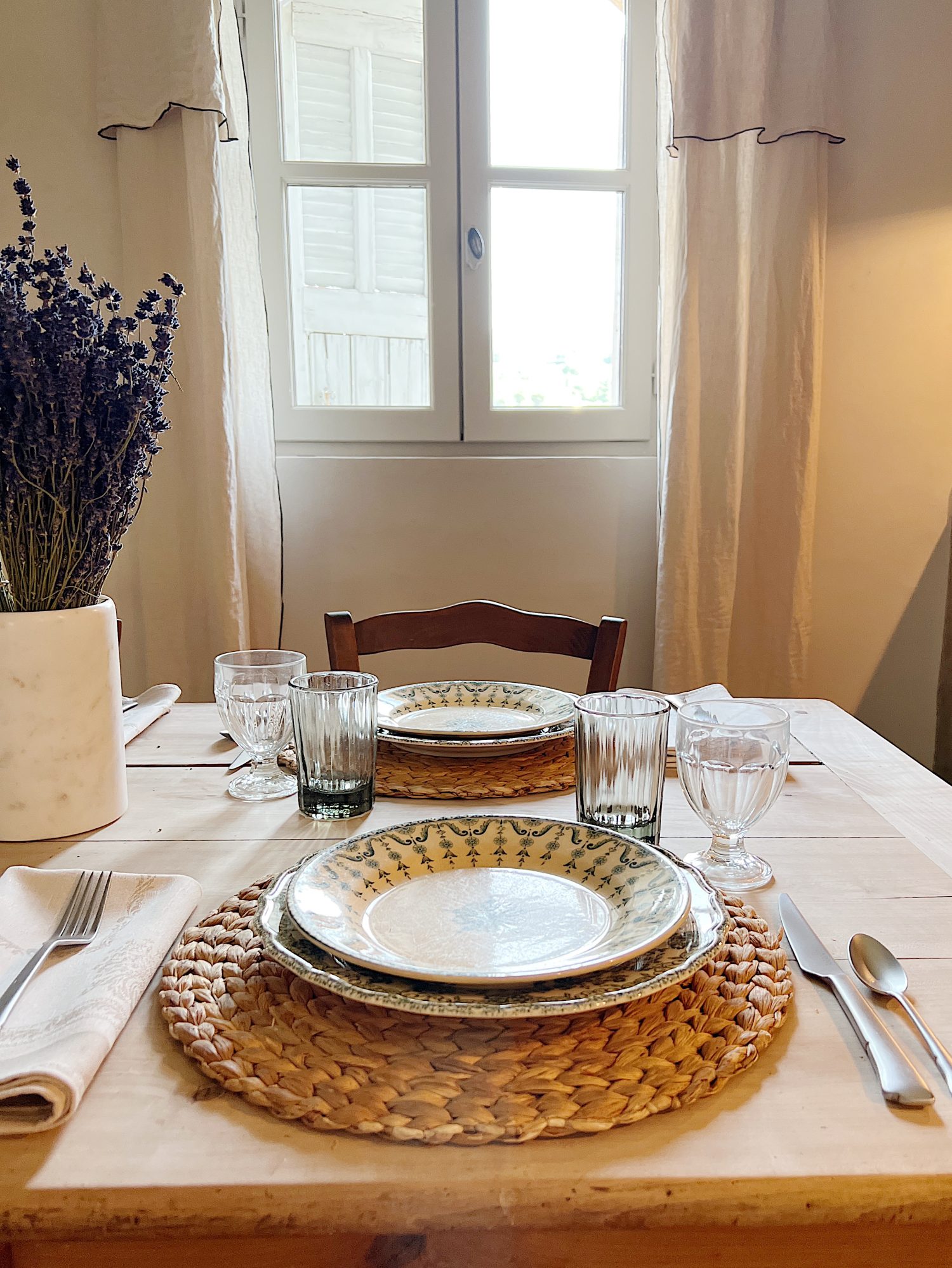 French Ironstone Plates and Napkins