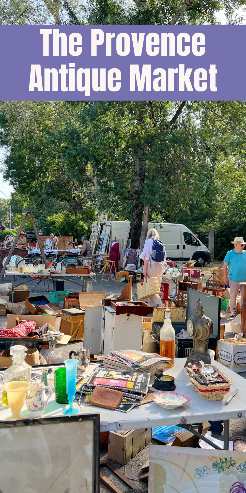 Today we went to our first large Provence Antique Market. We found many wonderful items and I found lots of linens and my new favorite item!