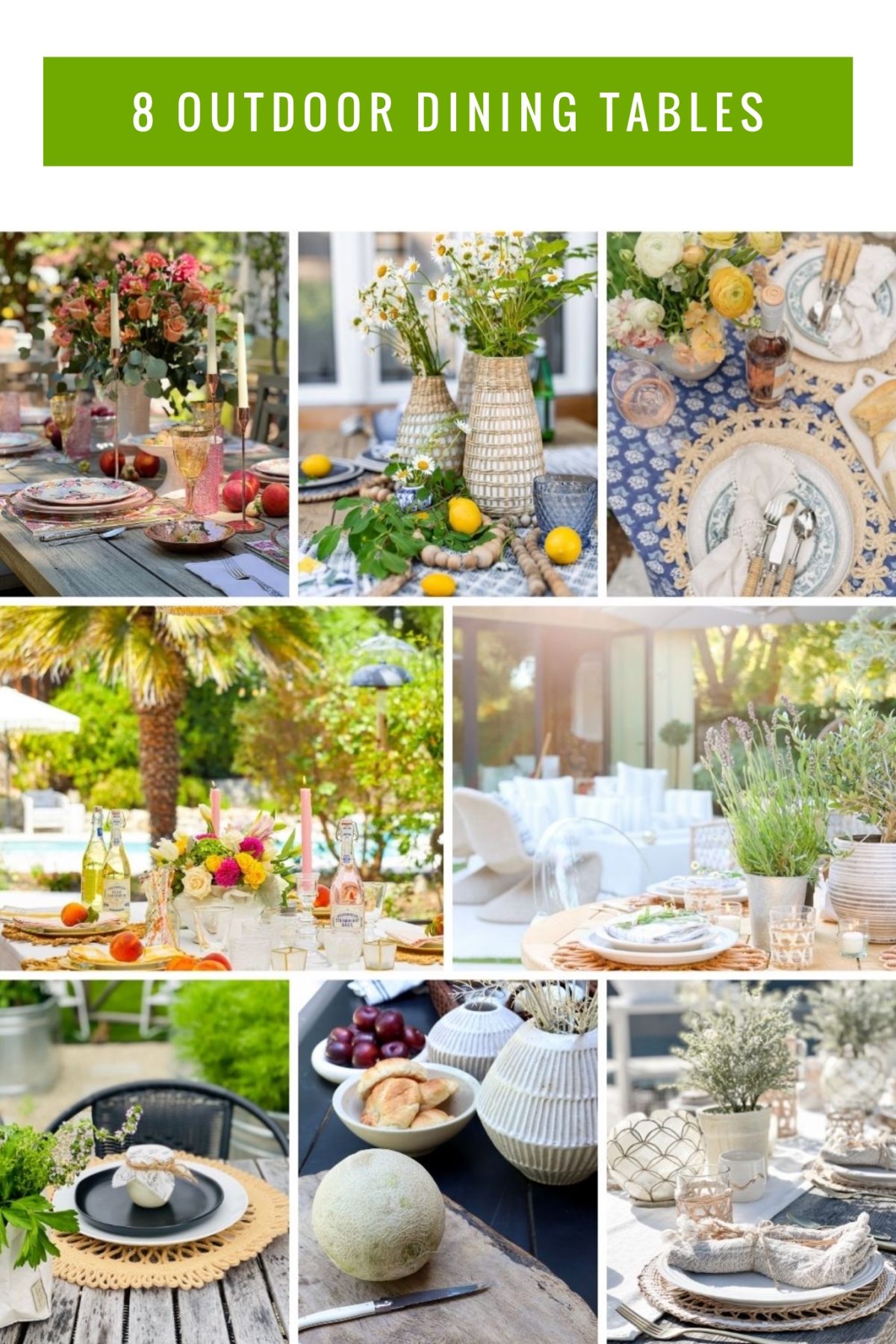 8 Outdoor Dining Tables