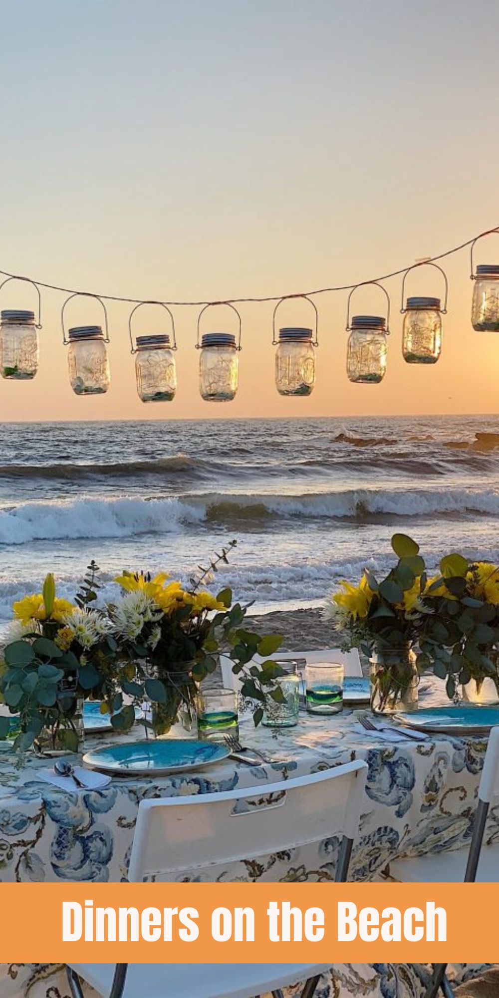 I love to entertain and serve dinners on the beach. The sunset provides an amazing backdrop for a fun dinner with friends and family.