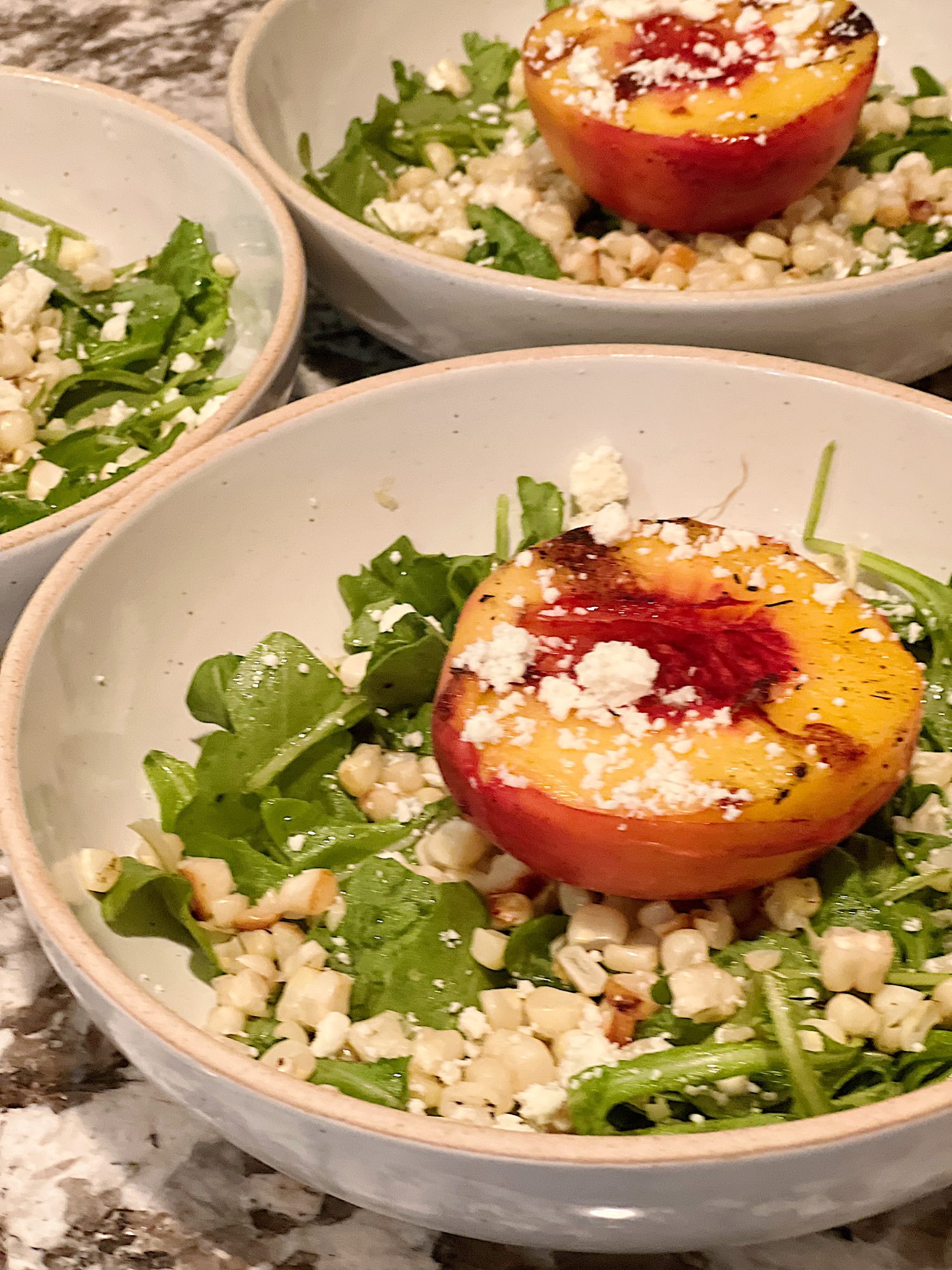 Grilled Peach and Arugula Salad