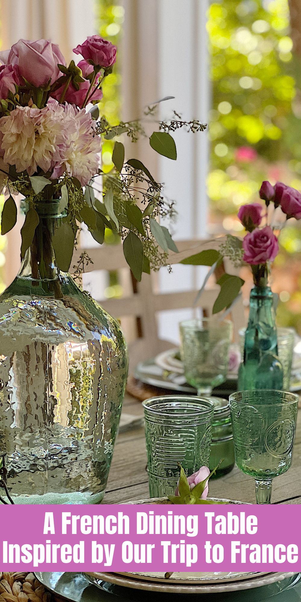 When we went to the Provence region of France this summer on a vintage flea market tour, we left feeling inspired to create our own French dining table.