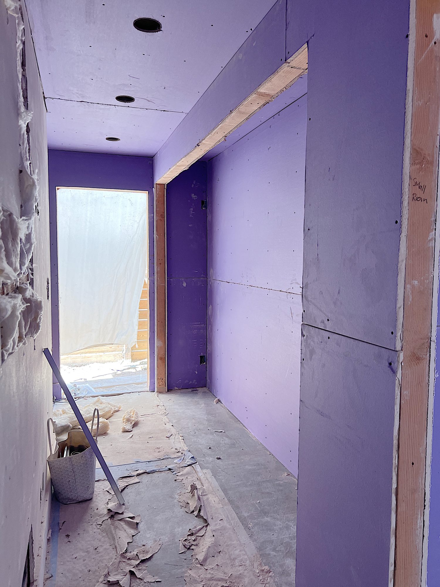 A Light Purple Wine Cellar at the Beach House