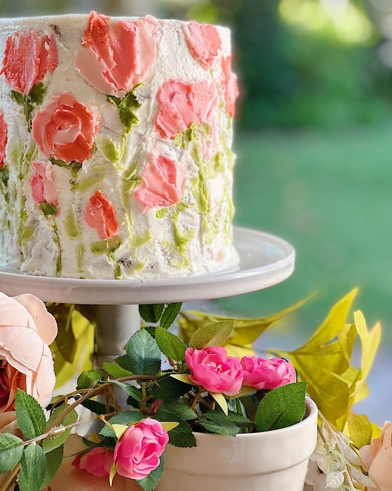 How to Make a Palette Knife Flower Cake