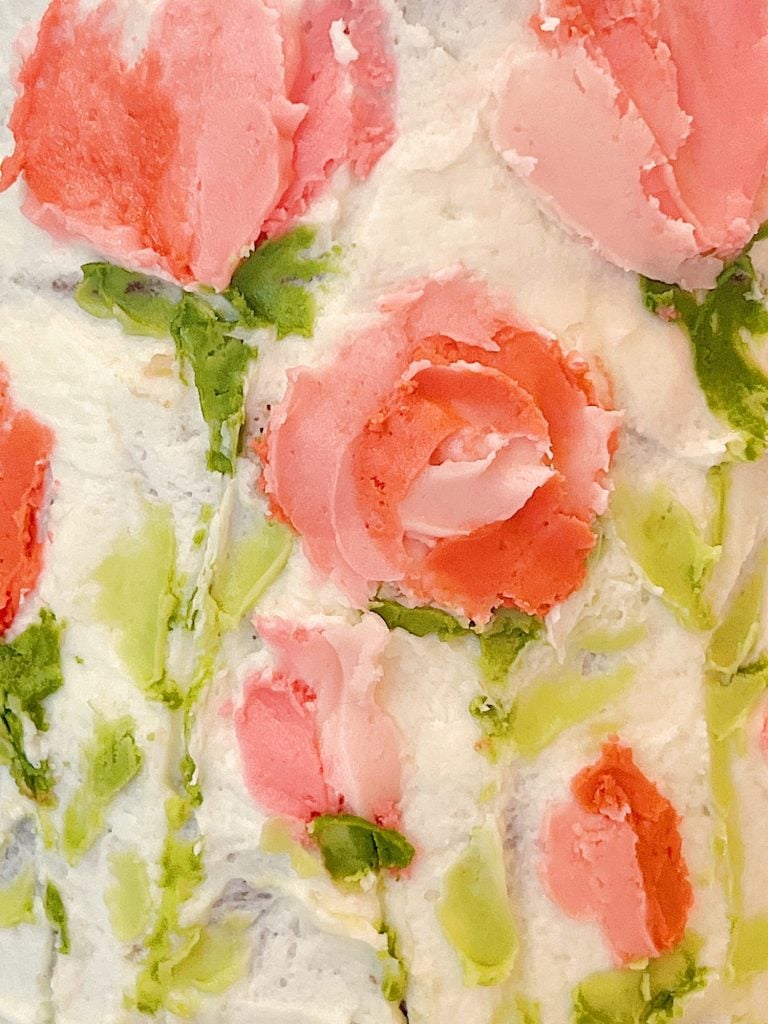 How to Make a Palette Knife Flower Cake.