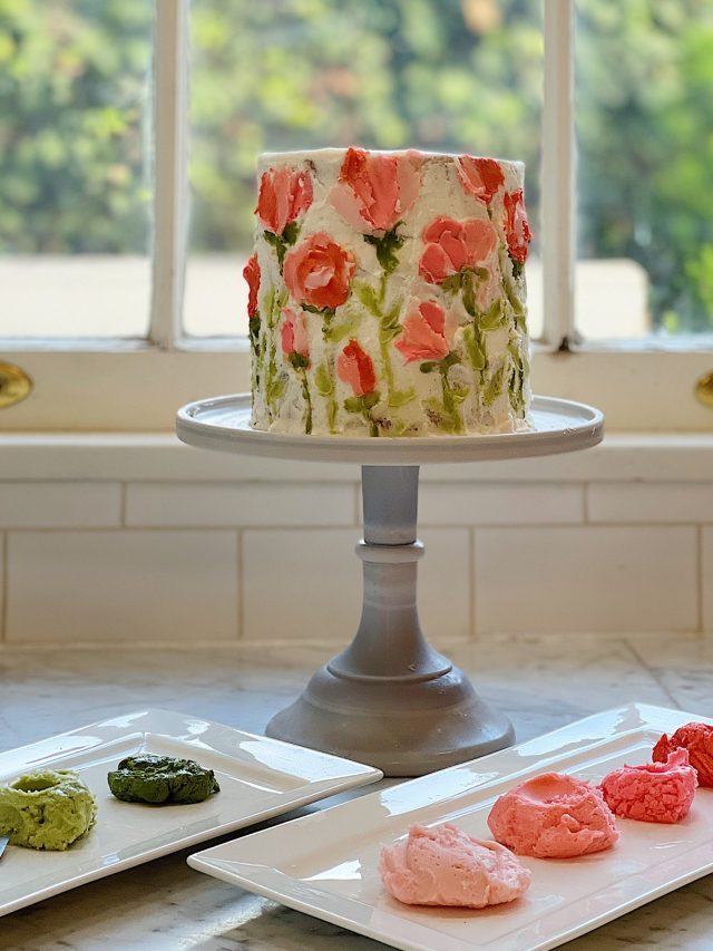 How to Make a Palette Knife Flower Cake - MY 100 YEAR OLD HOME