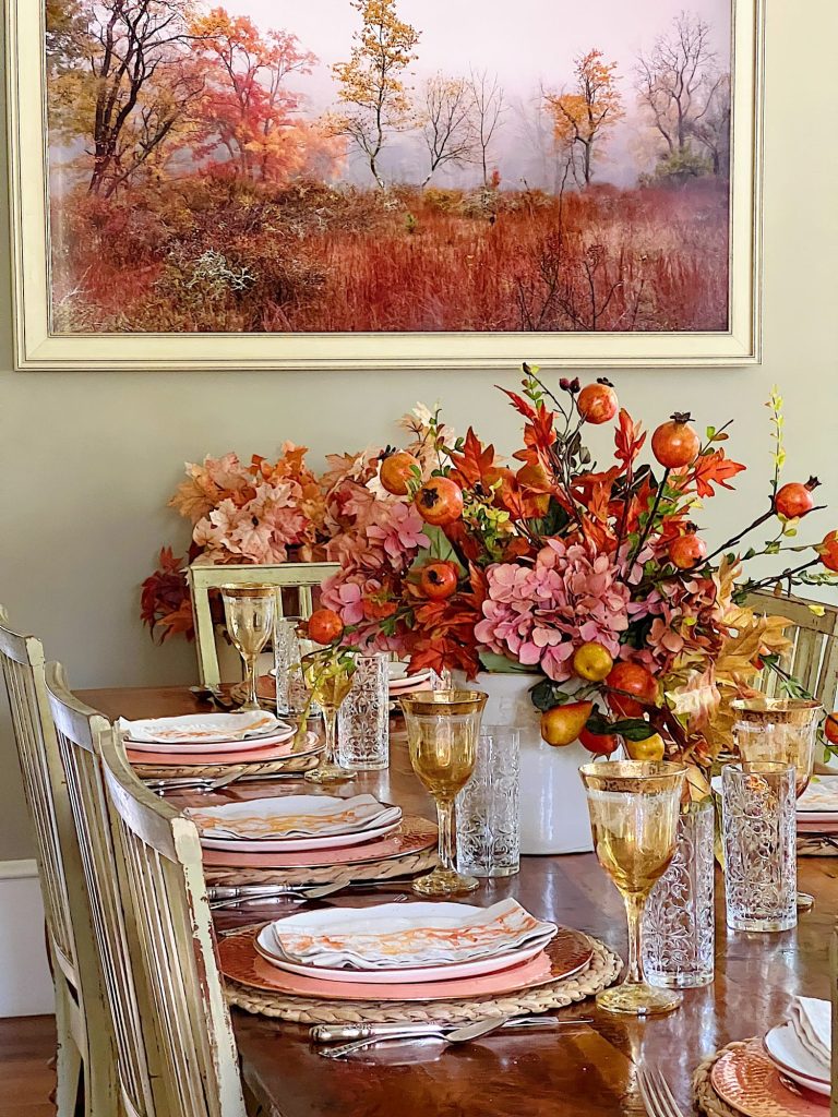 New Family Room Fall Decor Table