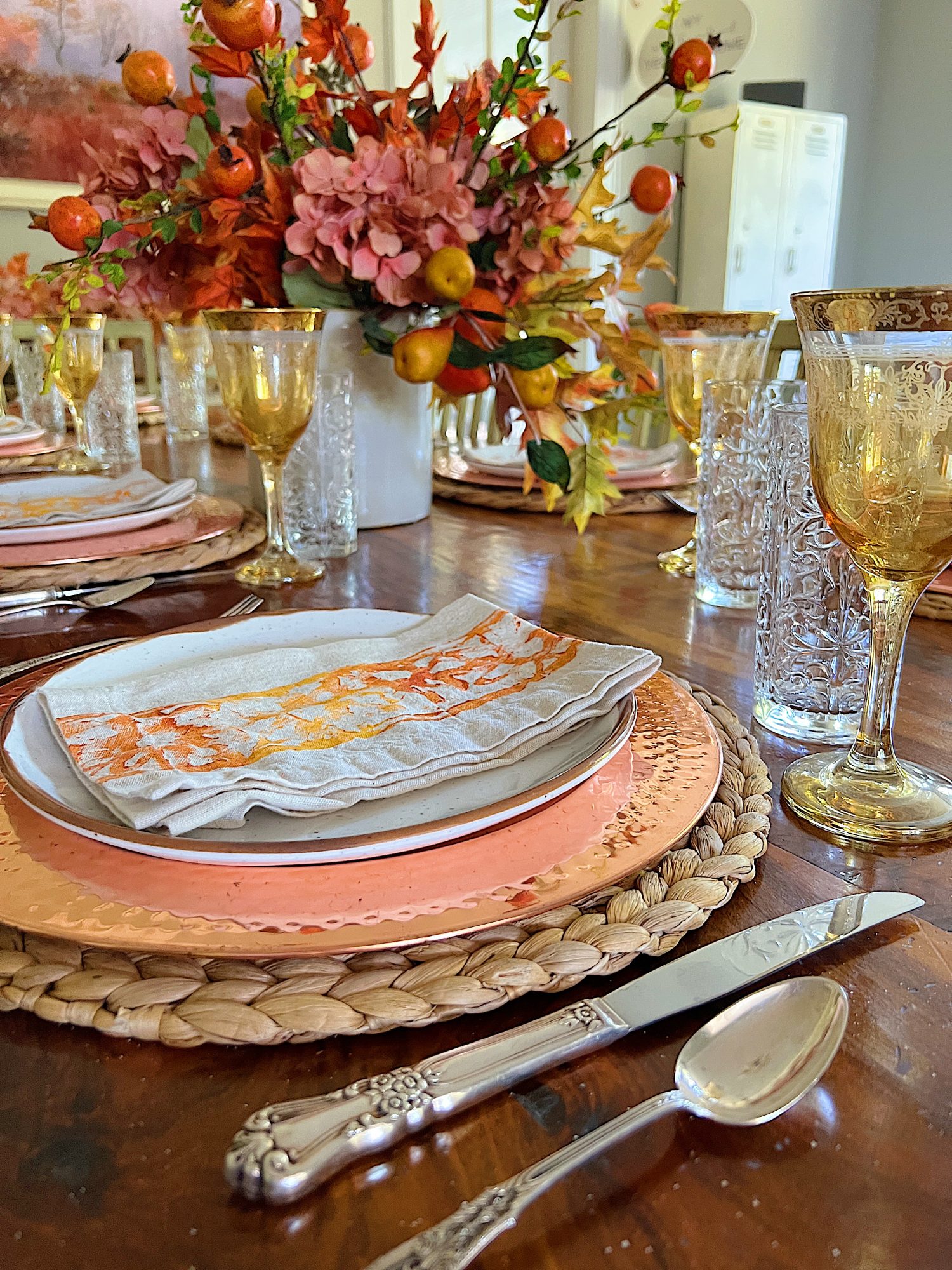 New Family Room Fall Decor on Table