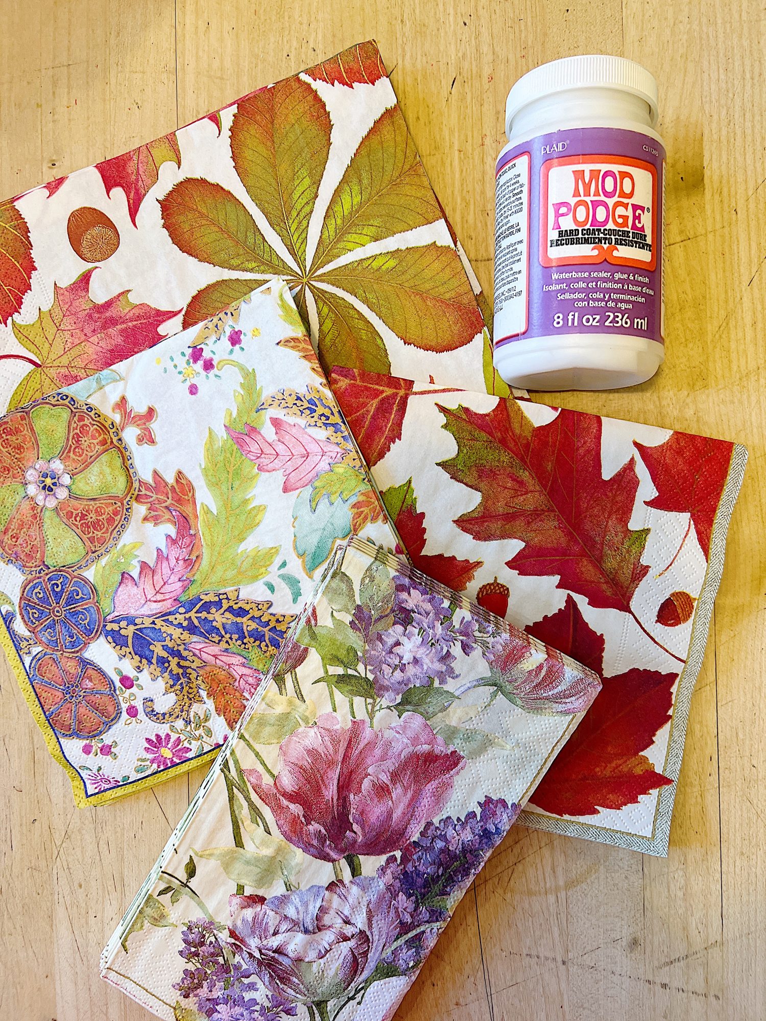 Pumpkin Craft with Decoupage Napkins