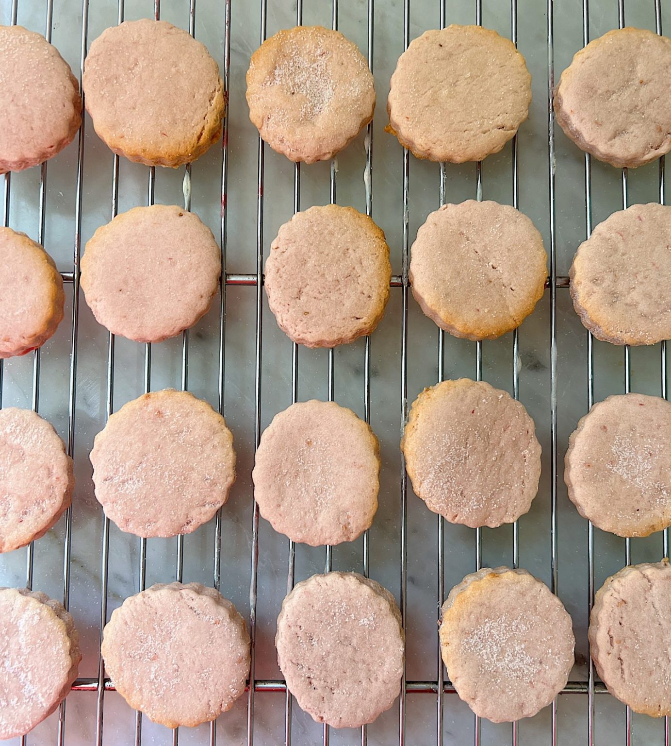 Raspberry Strawberry Shortbread Cookies